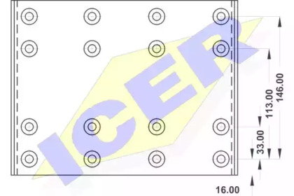 Комплект колодки тормозной накладки ICER 21 9931 00